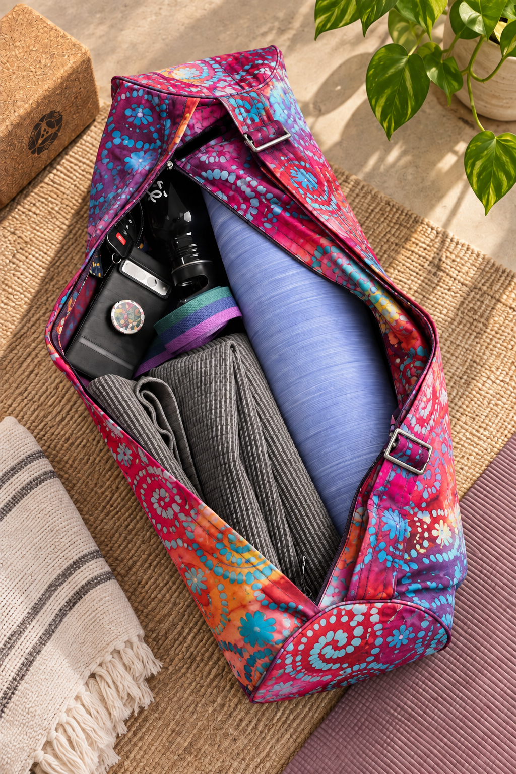 Batik Yoga Mat Bag