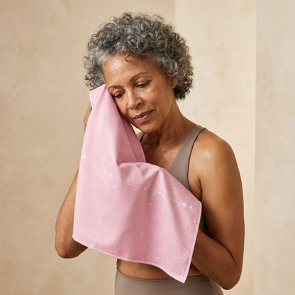 Yoga Hand Towel - Pink Ribbon