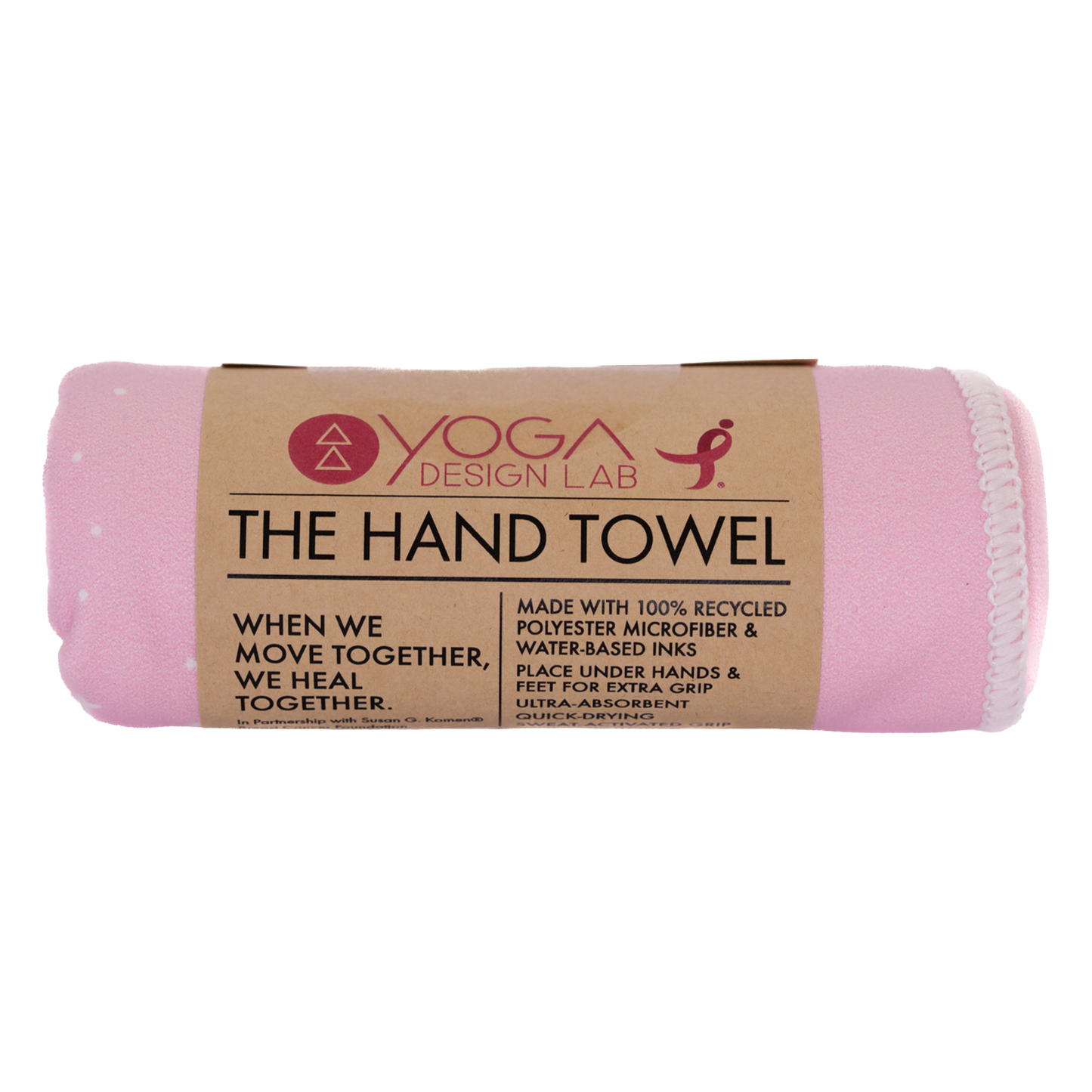 Yoga Hand Towel - Pink Ribbon