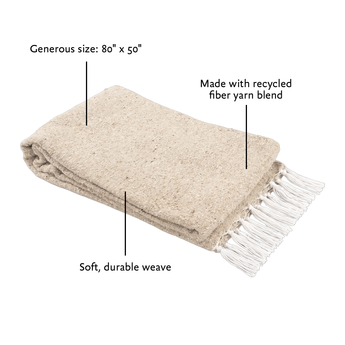 Solid Woven Yoga Blanket