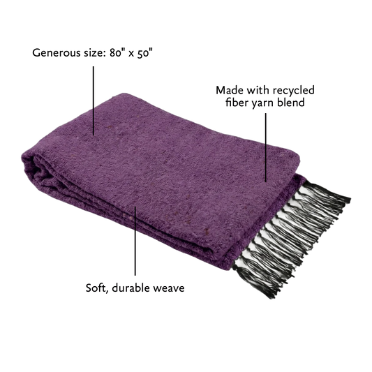 Solid Woven Yoga Blanket