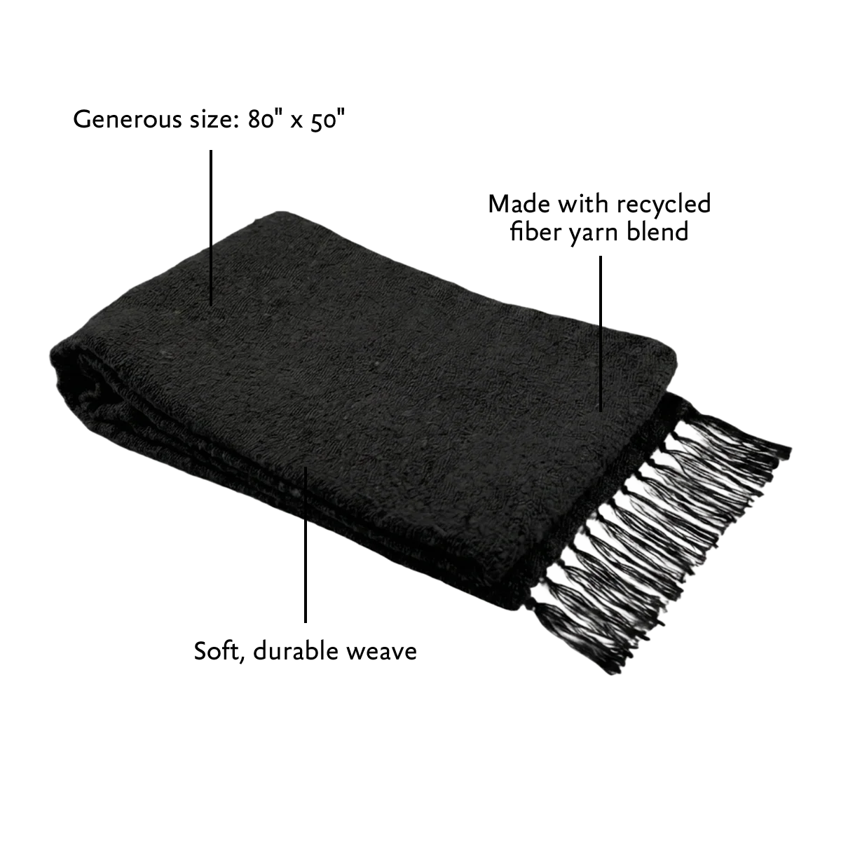 Solid Woven Yoga Blanket