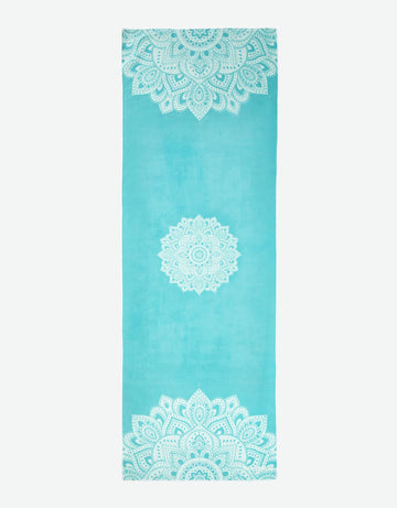 Yoga Mat Towel Mandala Turquoise